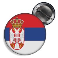 Button - SERBIEN - Fahne