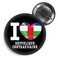 Button - I LOVE RÉPUBLIQUE CENTRAFRICAINE -