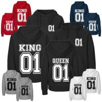 Partner-Hoodies KING & QUEEN mit Wunschdatum