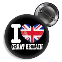 Button - I LOVE GREAT BRITAIN -