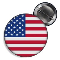 Button - USA - Fahne