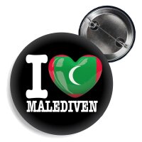Button - I LOVE MALEDIVEN -