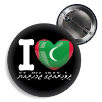 Button - I LOVE MALEDIVEN / Dhivehi -