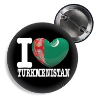 Button - I LOVE TURMENISTAN -