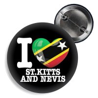 Button - I LOVE ST. KITTS / NEVIS -