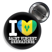 Button - I LOVE SAINT VINCENT / GRENADINES -