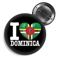 Button - I LOVE DOMINICA -