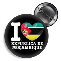 Button - I LOVE REPÚBLICA DE MOÇAMBIKQUE -