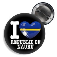 Button - I LOVE REPUBLIC OF NAURU -