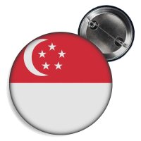 Button - SINGAPUR - Fahne