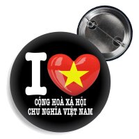 Button - I LOVE VIETNAM / vietnamesisch -