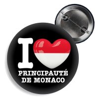 Button - I LOVE PRINCIPAUTÉ DE MONACO -