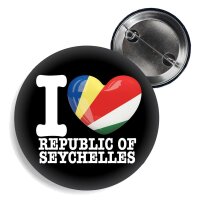 Button - I LOVE REPUBLIC OF SEYCHELLES -
