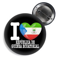 Button - I LOVE  REPÚBLICA DE GUINA ECUATORIAL -