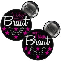 Button -- Team Braut / Braut -- schwarz