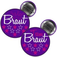 Button -- Team Braut / Braut -- lila