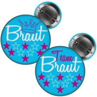 Button -- Team Braut / Braut -- hellblau