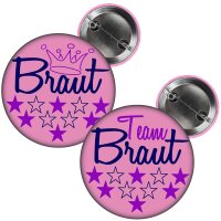 Button -- Team Braut / Braut -- rosa