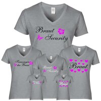 JGA - Shirt - Braut / Brautsecurity - grau