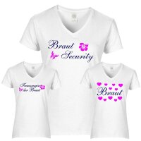 JGA - Shirt - Braut / Brautsecurity - weiß