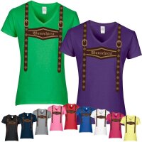 Damen T-Shirt - HOSENTRÄGER - mit Wunschaufdruck
