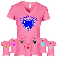 T-Shirt - DIRNDLERSATZ - mit Herz / rosa