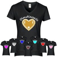 T-Shirt - DIRNDLERSATZ - mit Herz / schwarz