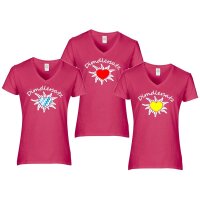 T-Shirt - DIRNDLERSATZ - mit Edelweiß / pink
