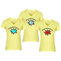 T-Shirt - DIRNDLERSATZ - mit Edelweiß / gelb