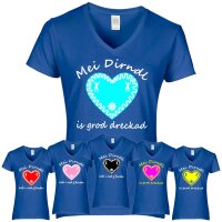 T-Shirt - MEI DIRNDL...- Herz / blau