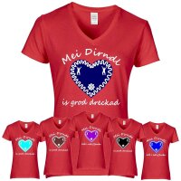 T-Shirt - MEI DIRNDL...- Herz / rot
