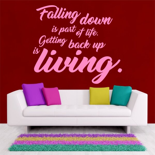 Wandtattoo - FALLING DOWN IS PART OF LIFE...