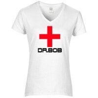 Damen T-Shirt - DR. BOB - weiß - Gr. M