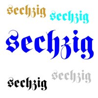 Aufkleber SECHZIG