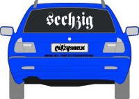 Aufkleber SECHZIG - groß