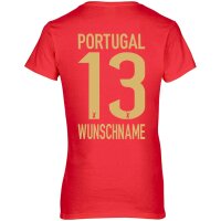 FanShirts4u Damen Fan-Shirt - PORTUGAL - L