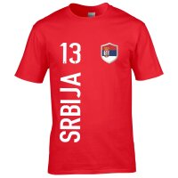 FanShirts4u Herren Fan-Shirt - SRBIJA - S