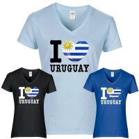 Damen T-Shirt - I LOVE URUGUAY