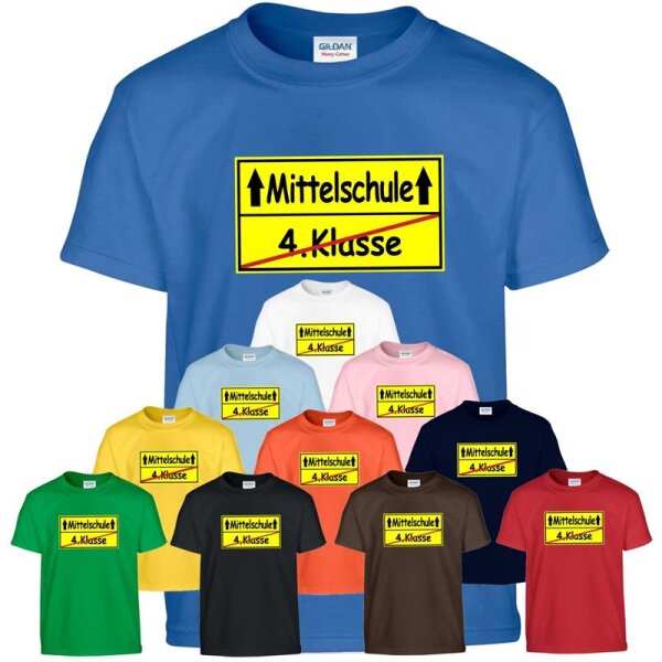 Kinder T-Shirt  - 4. Klasse - Mittelschule