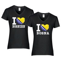 Damen T-Shirt - I LOVE BOSNIEN
