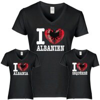 Damen T-Shirt - I LOVE ALBANIEN