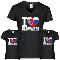 Damen T-Shirt - I LOVE SLOWAKEI