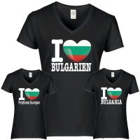 Damen T-Shirt - I LOVE BULGARIEN
