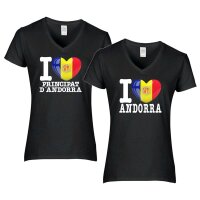 Damen T-Shirt - I LOVE ANDORRA