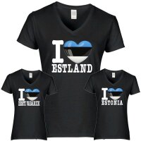 Damen T-Shirt - I LOVE ESTLAND