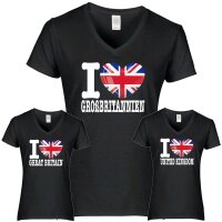 Damen T-Shirt - I LOVE GROßBRITANNIEN