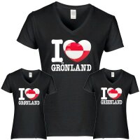 Damen T-Shirt - I LOVE GRÖNLAND
