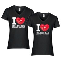 Damen T-Shirt - I LOVE ISLE OF MAN