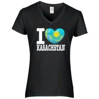 Damen T-Shirt - I LOVE KASACHSTAN