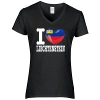 Damen T-Shirt - I LOVE LIECHTENSTEIN